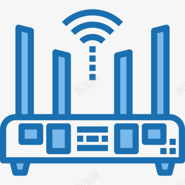 路由器家用电器16蓝色图标图标