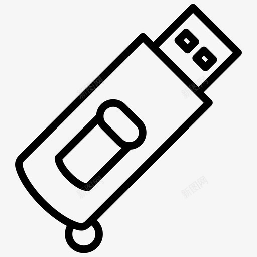 usb记忆棒pendrive图标svg_新图网 https://ixintu.com pendrive usb usb闪存 图片线图标 记忆棒 通用串行总线