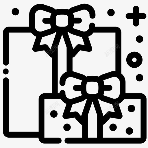 礼物生日圣诞节图标svg_新图网 https://ixintu.com 圣诞节 生日 礼品包装 礼物 闪闪发光的圣诞节