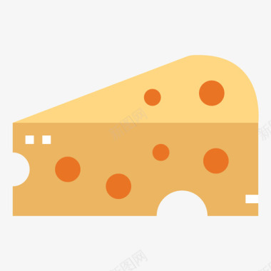 奶酪食品140扁平图标图标