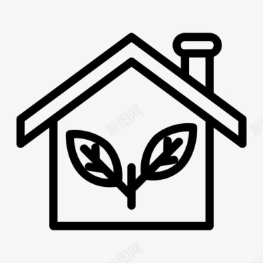 绿色住宅生态住宅自然住宅图标图标