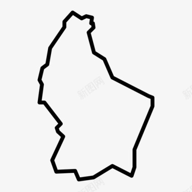 卢森堡地图城市国家图标图标