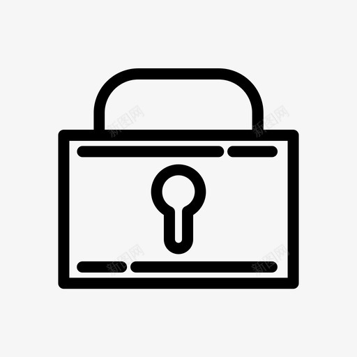 挂锁防护安全图标svg_新图网 https://ixintu.com 互联网 安保 安全 挂锁 防护