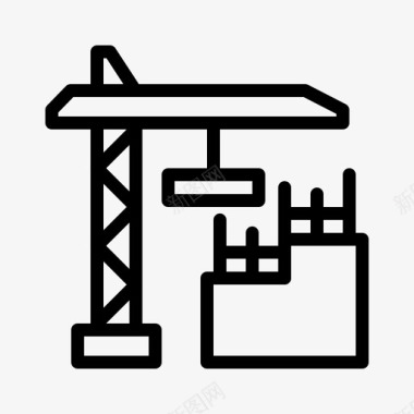 建筑起重机房屋图标图标