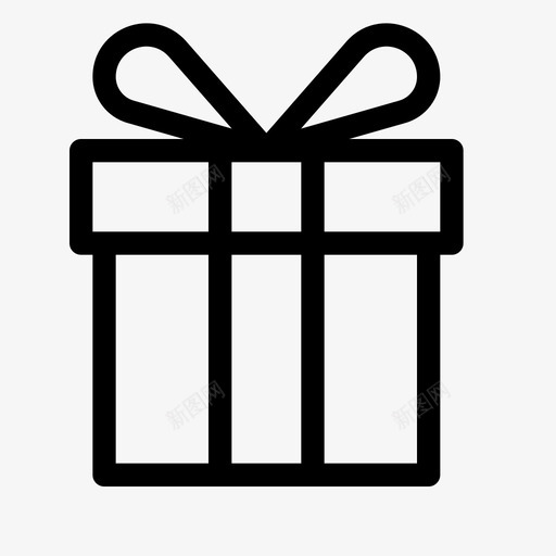 礼物生日圣诞节图标svg_新图网 https://ixintu.com 体验 圣诞节 必需品 生日 用户 礼物 购买 赠品