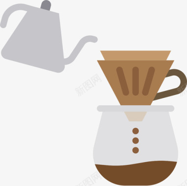 咖啡壶咖啡厅73公寓图标图标