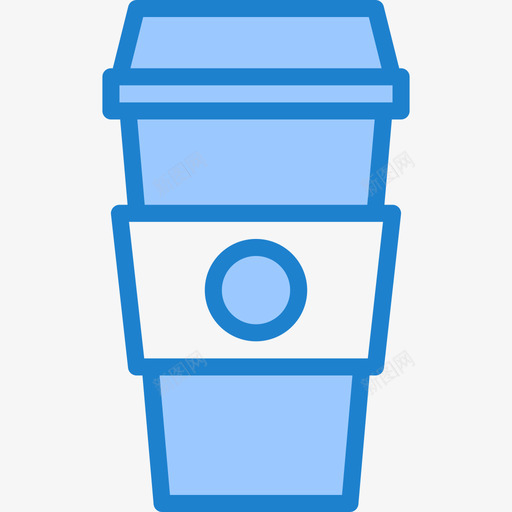 纸杯咖啡52蓝色图标svg_新图网 https://ixintu.com 咖啡 纸杯 蓝色