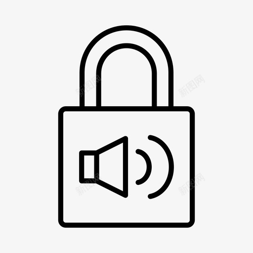 语音锁挂锁保护图标svg_新图网 https://ixintu.com 保护 保护安全 安全 挂锁 语音锁