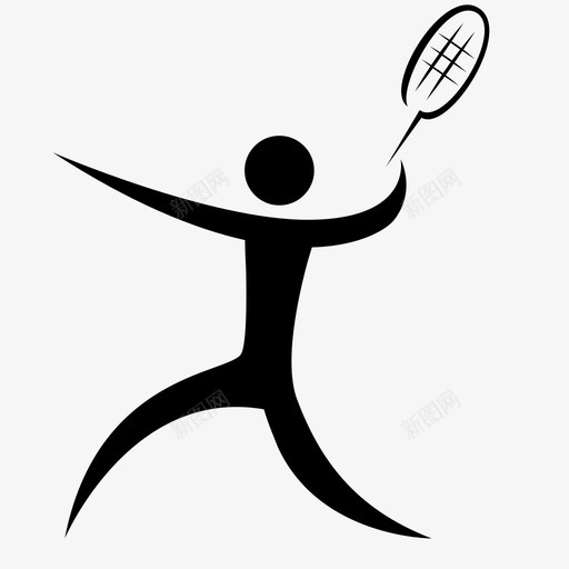 网球运动员球拍体育运动图标svg_新图网 https://ixintu.com 体育运动 球拍 网球 运动员