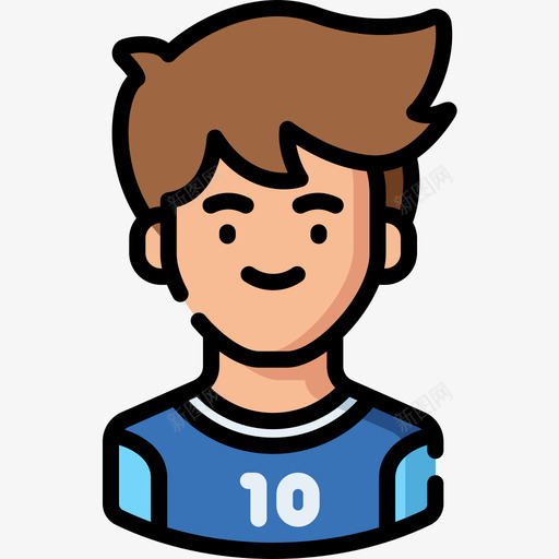 足球运动员体育头像14线性颜色图标svg_新图网 https://ixintu.com 体育头像14 线性颜色 足球运动员
