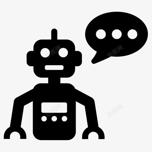聊天机器人人工智能助理图标svg_新图网 https://ixintu.com 人工智能 助理 机器人 聊天 通讯