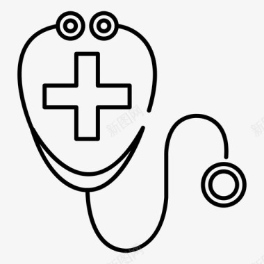 医生包健康数字医疗技术和医学图标图标