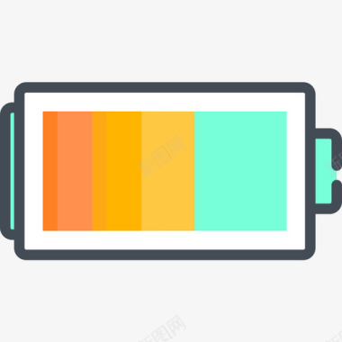 电池ui29线性颜色图标图标