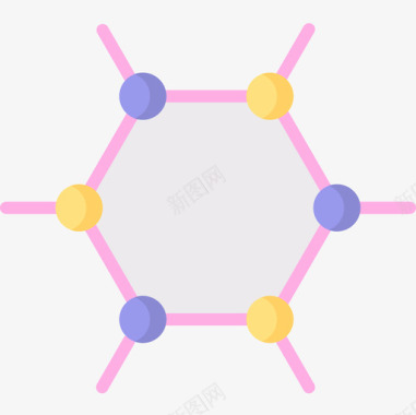 分子核6扁平图标图标