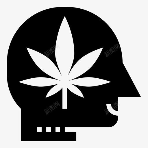 药物效应成瘾大脑图标svg_新图网 https://ixintu.com 大脑 大麻 大麻药物字形 成瘾 药物效应