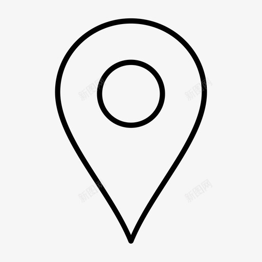 指针灯地图图标svg_新图网 https://ixintu.com 地图 指针 用户界面 管理