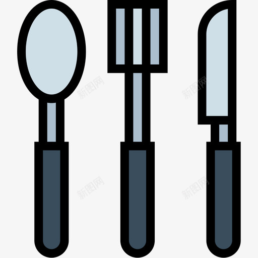 餐具厨房工具19直系颜色图标svg_新图网 https://ixintu.com 厨房 工具 直系 颜色 餐具