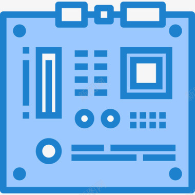主板计算机硬件15蓝色图标图标
