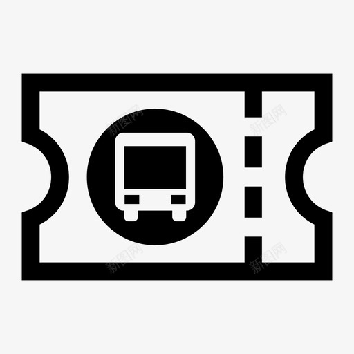 车票公共汽车优惠券图标svg_新图网 https://ixintu.com 交通工具 优惠券 公共汽车 旅行 车票