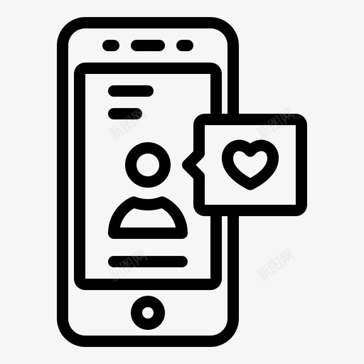 视频通话评论爱情图标svg_新图网 https://ixintu.com 智能手机 爱情 纪念 视频通话 评论