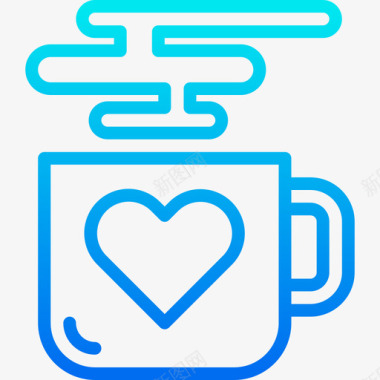 热咖啡78号咖啡厅梯度图标图标