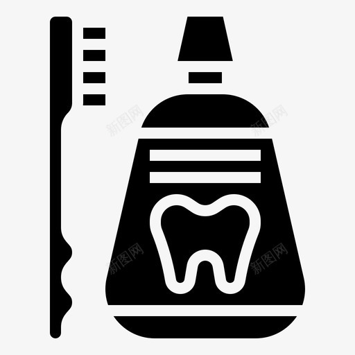 牙刷牙科医疗保健图标svg_新图网 https://ixintu.com 医疗 医疗保健 口水 漱口 牙刷 牙科 牙纹