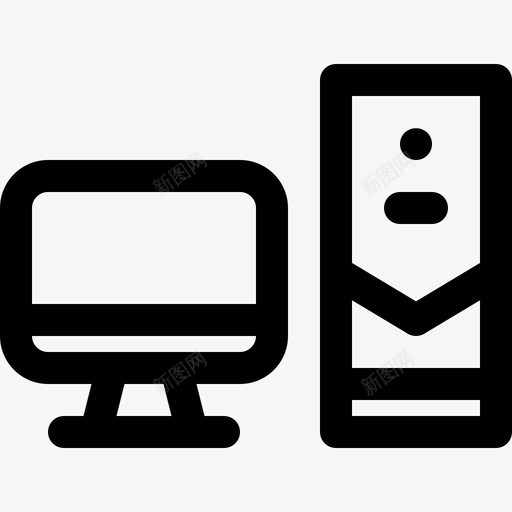 个人电脑cpu桌面图标svg_新图网 https://ixintu.com cpu 个人电脑 显示器 桌面 硬盘