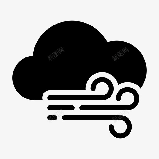 多云天气天气预报图标svg_新图网 https://ixintu.com 多云 天气 天气预报 字形