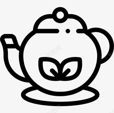 茶壶中国42直纹图标图标