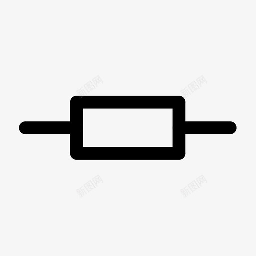 电阻电流电路图标svg_新图网 https://ixintu.com 圆盖 欧姆 电流 电路 电阻 直线