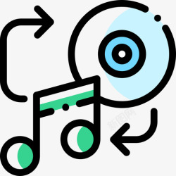第10版音乐音像第10版颜色省略图标高清图片