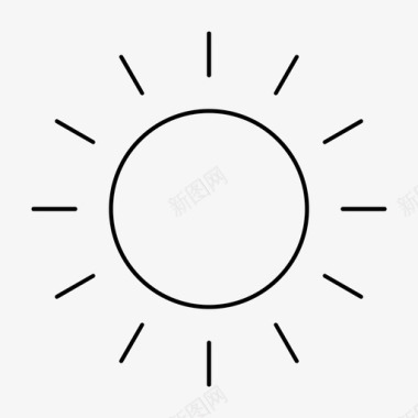 阳光明亮气候图标图标