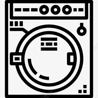 洗衣机家用电器14直列式图标图标