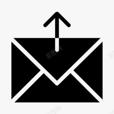 上载邮件信封收件箱图标图标