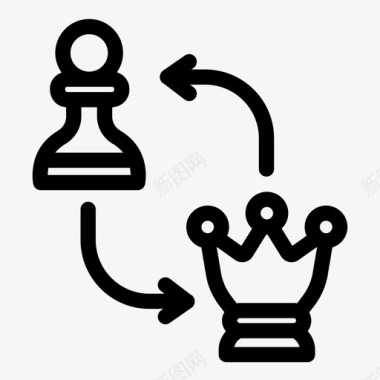 国际象棋改变策略下棋图标图标