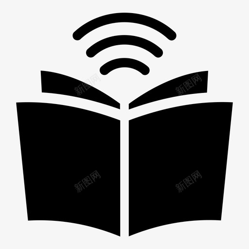 知识共享书籍在线图标svg_新图网 https://ixintu.com wifi 书籍 共享 在线 教育 知识