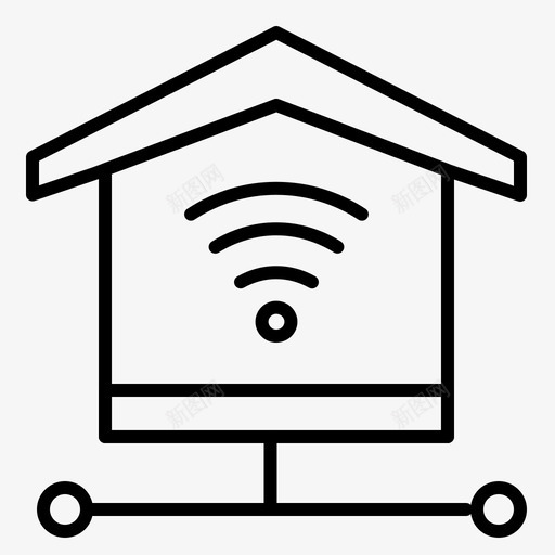 安全家庭互联网图标svg_新图网 https://ixintu.com 互联网 信号 大纲 安全 家庭 常规