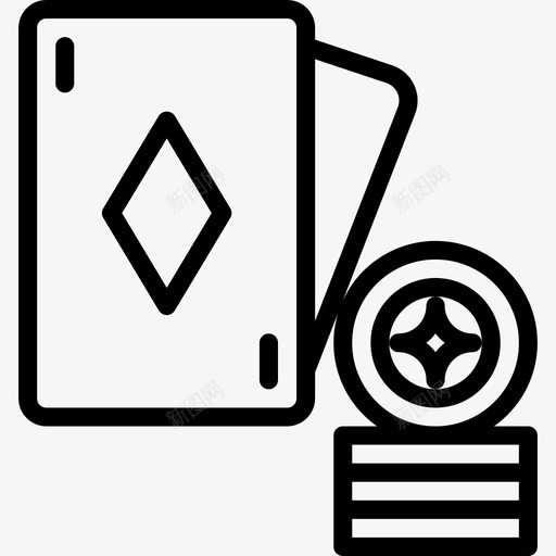 扑克筹码37号赌场直线型图标svg_新图网 https://ixintu.com 37号赌场 扑克筹码 直线型
