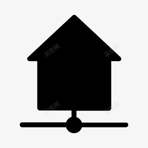 家庭共享连接房屋图标svg_新图网 https://ixintu.com 共享 图标 字形 家庭 房屋 网络 连接 通信线路