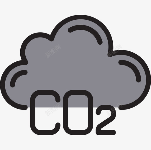 二氧化碳生态155线性颜色图标svg_新图网 https://ixintu.com 二氧化碳 生态 线性 颜色