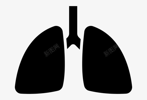肺呼吸癌症图标图标