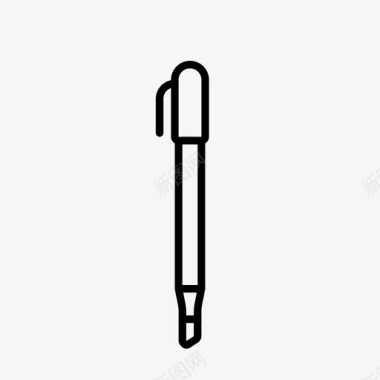 钢笔毛毡细线笔图标图标