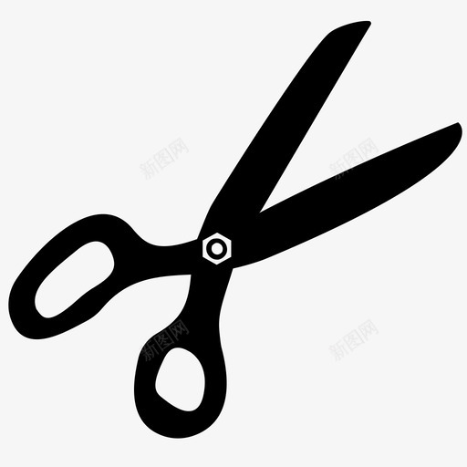 剪刀刀片理发师图标svg_新图网 https://ixintu.com 刀片 剪刀 工具 理发师 设备