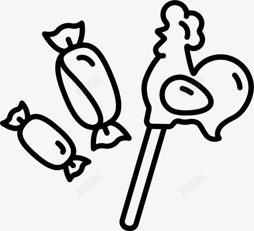 棒棒糖糖果食物图标svg_新图网 https://ixintu.com 棒棒糖 糖果 食物