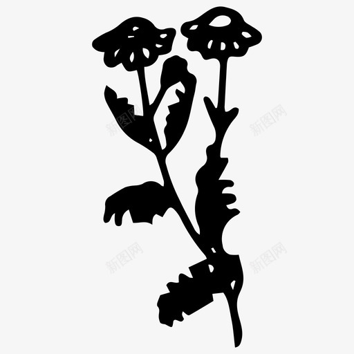 鲜花洋甘菊手绘图标svg_新图网 https://ixintu.com 手绘 植物 甘菊 自然 鲜花