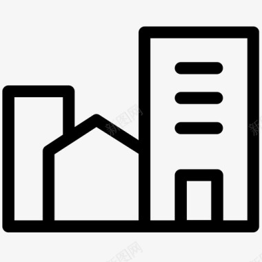 住宅楼城市公寓图标图标