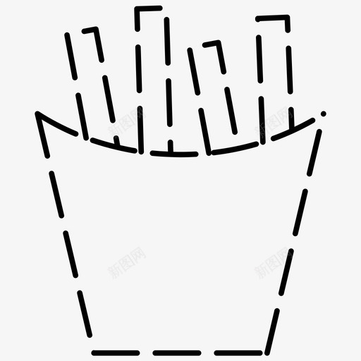 炸薯条炸土豆食物图标svg_新图网 https://ixintu.com 炸土豆 炸薯条 食物图标