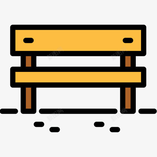 长凳园林工具4线条颜色图标svg_新图网 https://ixintu.com 园林工具4 线条颜色 长凳