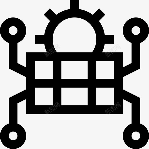 太阳能电池板domotics2线性图标svg_新图网 https://ixintu.com domotics 太阳能 电池板 线性