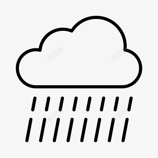 下雨气候预报图标svg_新图网 https://ixintu.com 下雨 天气 季节 气候 预报 风暴